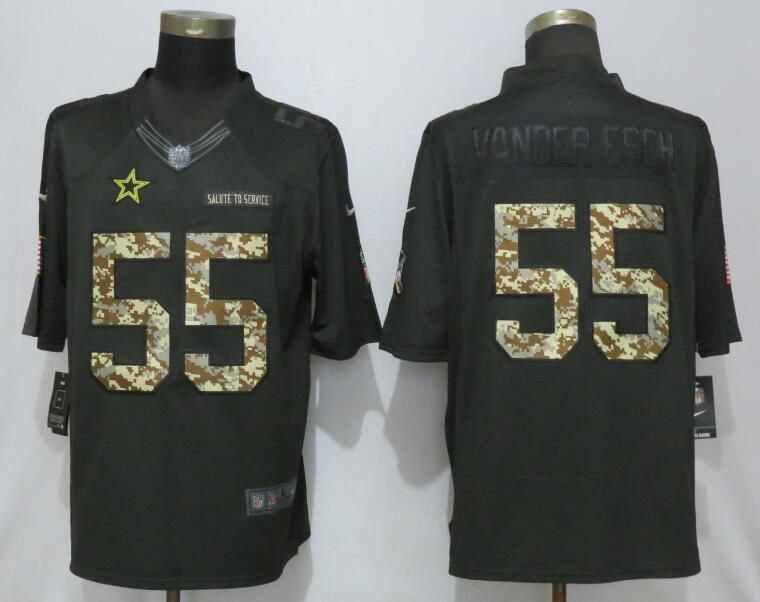 Men Dallas cowboys #55 Vander esch Anthracite Nike Salute To Service Limited NFL Jerseys->los angeles chargers->NFL Jersey